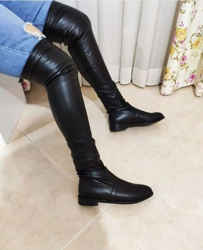 بوت جورابی بلند زنانه سوییت و چرم 37 تا 40 _ کد 75