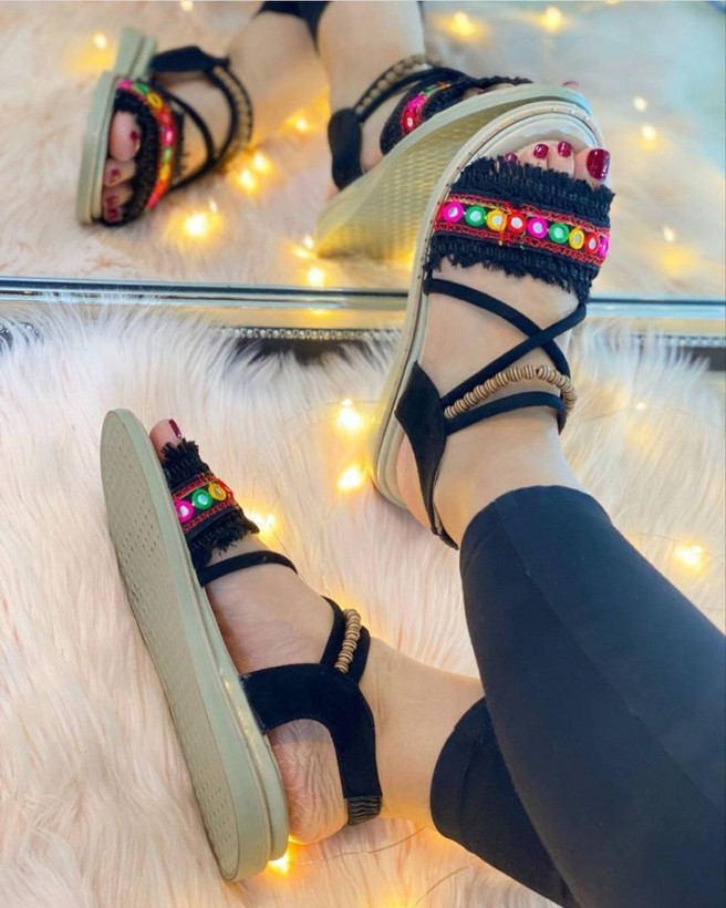صندل زنانه تابستانی مدل ضبدری سنتی _ کد 212